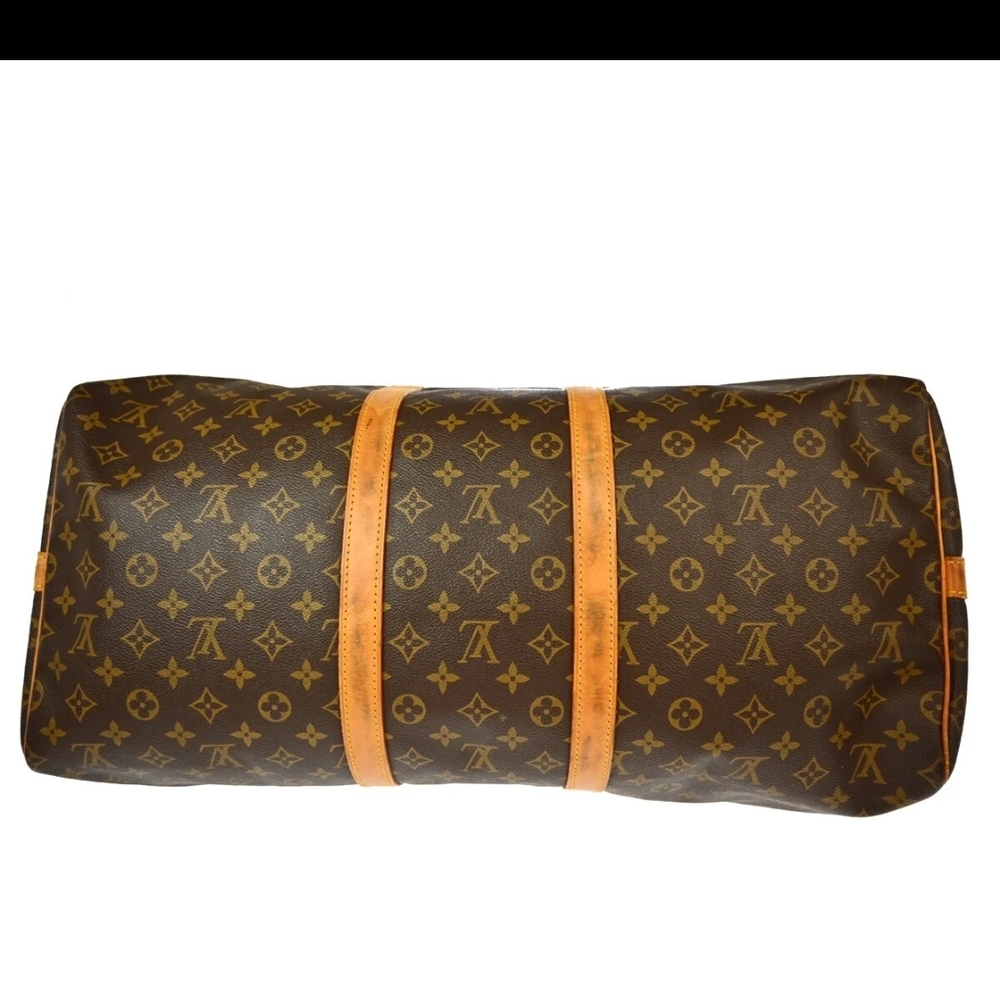 LOUIS VUITTON KEEPALL BANDOULIERE 55 TRAVEL BAG MONOGRAM M41414 VI8910 - Picture 4 of 16